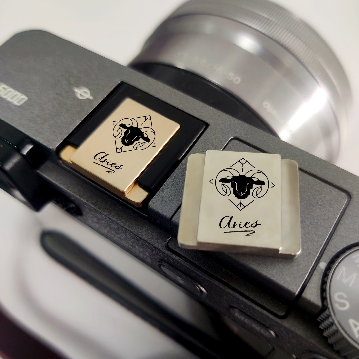 Zodiac Sign - Gold & Silver Camera Hot Shoe Cover