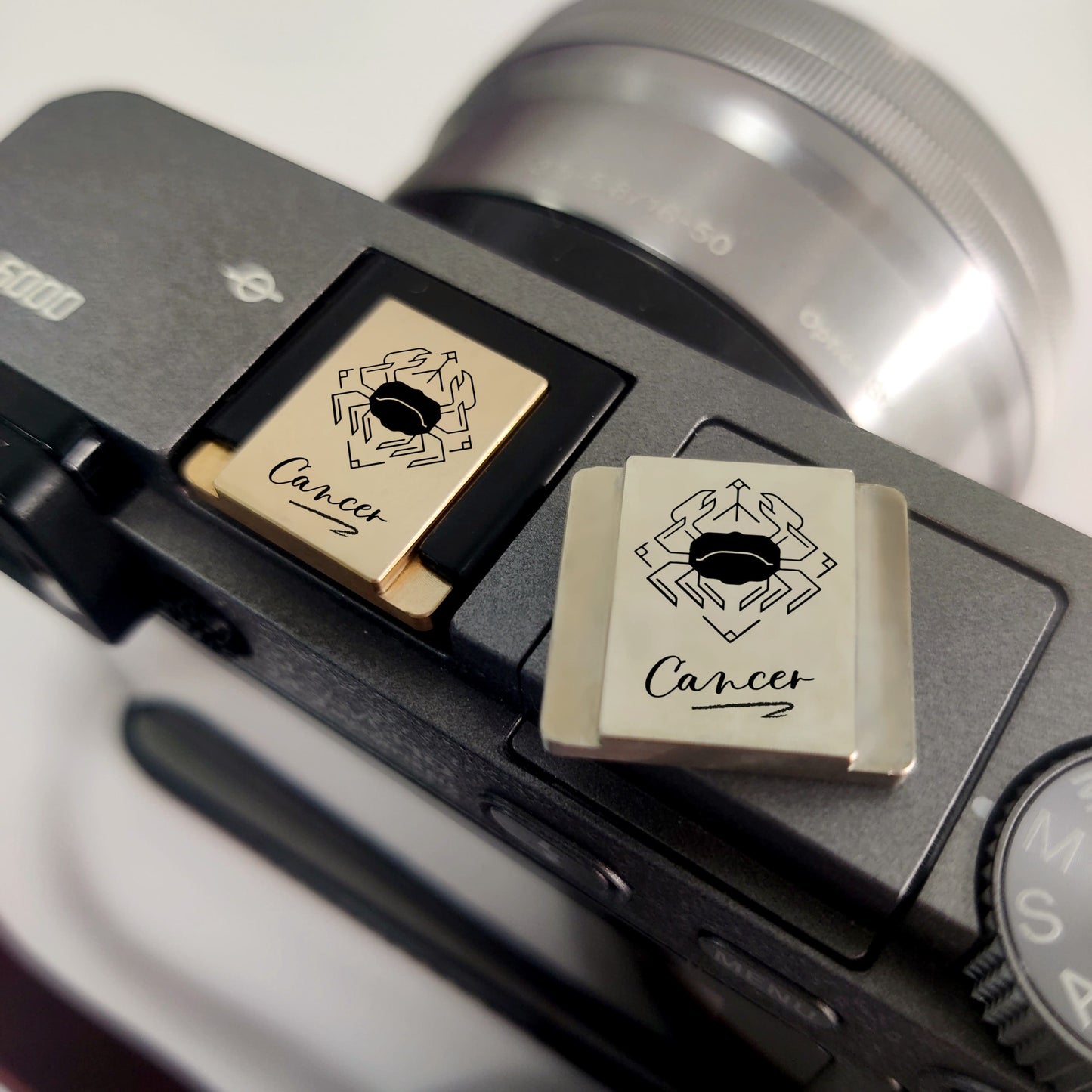 Zodiac Sign - Gold & Silver Camera Hot Shoe Cover