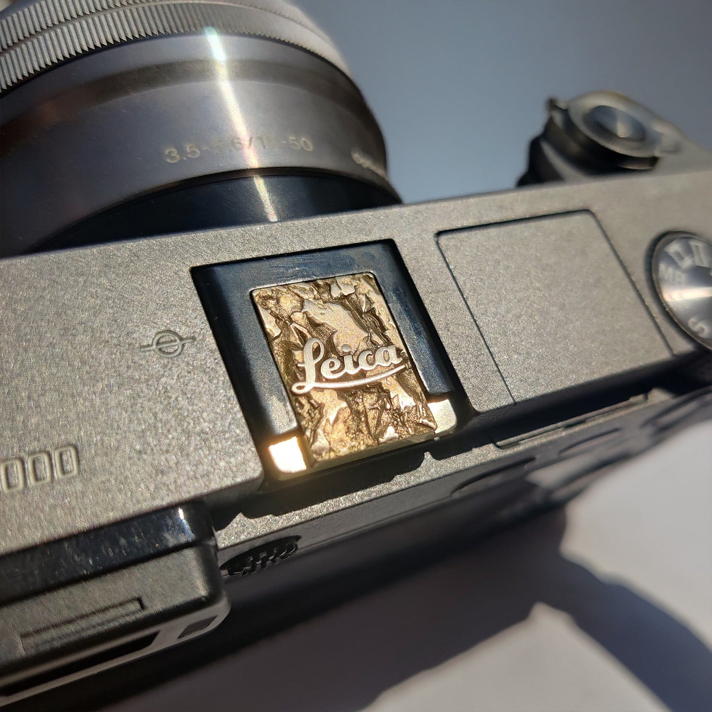 Leica Rockstone - Gold Camera Hot Shoe Cover