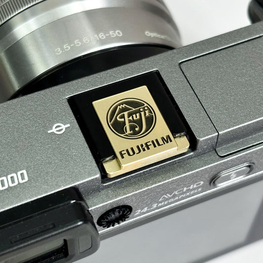 fujifilm round logo camera hot shoe cover