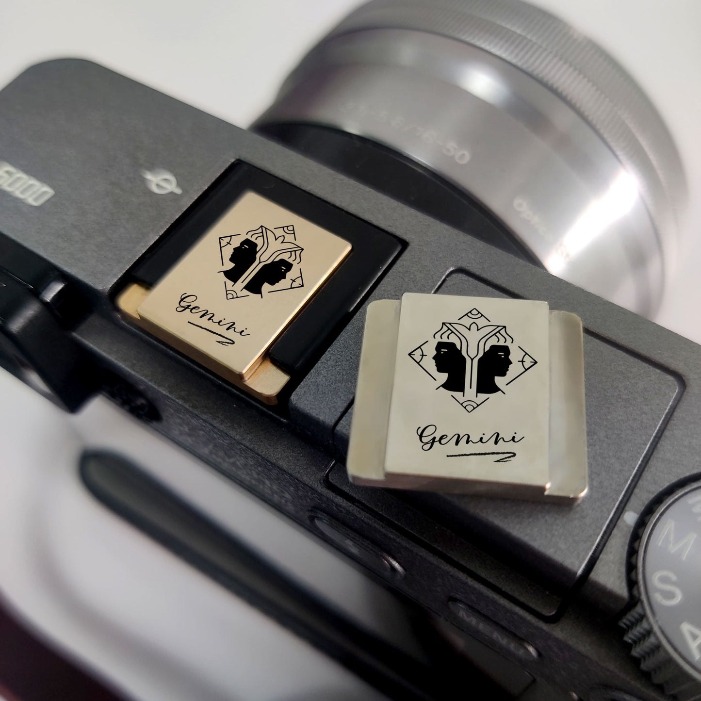 Zodiac Sign - Gold & Silver Camera Hot Shoe Cover