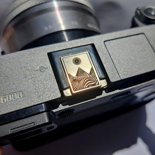 Pyramid camera hot shoe cover left view