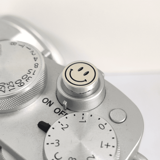 Smile Face - Silver Camera Shutter Button