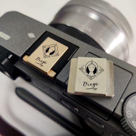 Zodiac Sign - Gold & Silver Camera Hot Shoe Cover