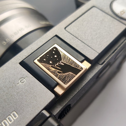 Leder-Metall-Kamera-Blitzschuhe-Abdeckung und Auslöser, Fuji/Nikon/Canon-Zubehör, Geschenke für Fotografie-Liebhaber