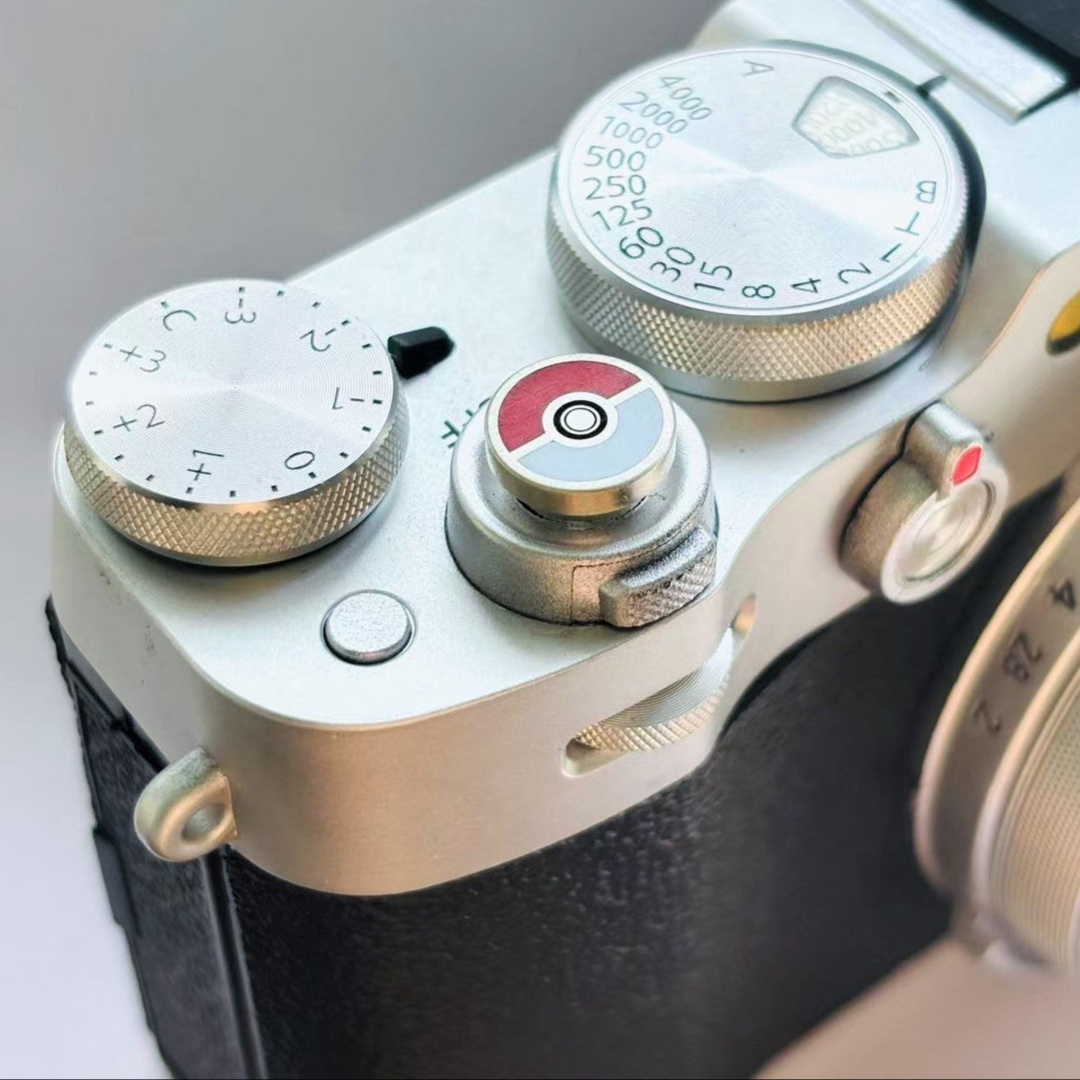 Poke Ball - Silver Camera Shutter Button